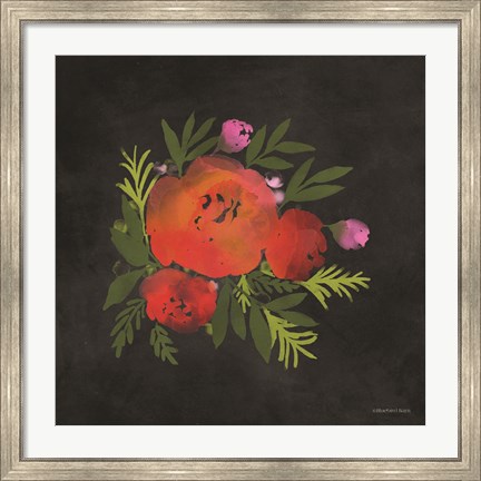 Framed Red Flower Print