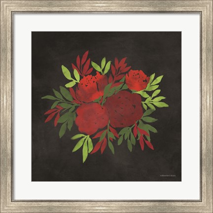 Framed Red Flowers Print