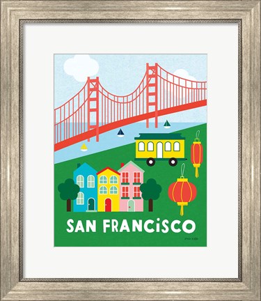 Framed City Fun San Francisco Print