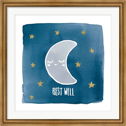 Framed Night Sky Rest Well Print