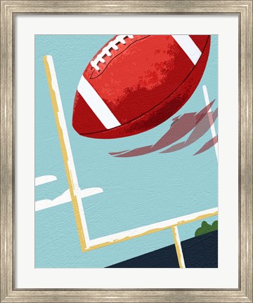 Framed Football Posts Print