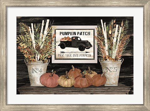 Framed Pumpkin Patch Still Life Print