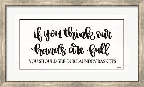 Framed Laundry Baskets Print