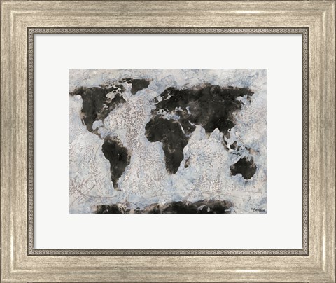 Framed Old World Map Print