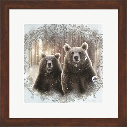 Framed Enchanted Winter Bears Print