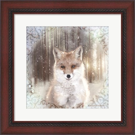 Framed Enchanted Winter Fox Print