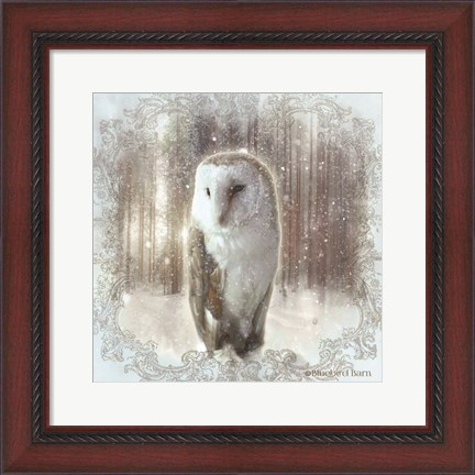 Framed Enchanted Winter Owl Print