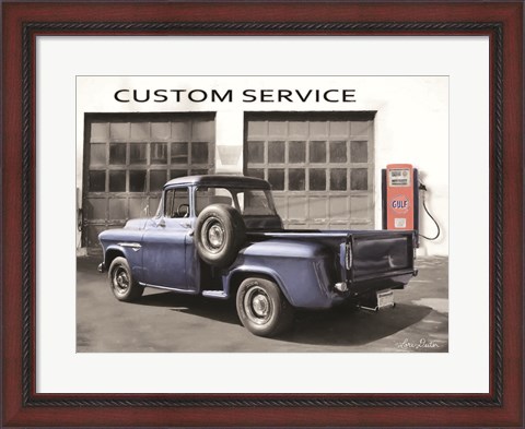 Framed Gulf Service Station Print