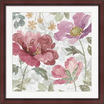 Framed Springtime Bloom II Dark Print