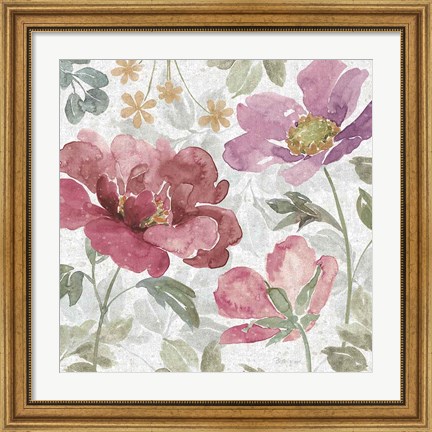 Framed Springtime Bloom II Dark Print