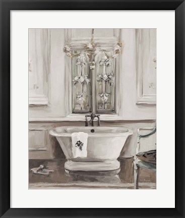 Framed Classical Bath III Gray Print