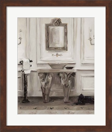 Framed Classical Bath I Gray Print