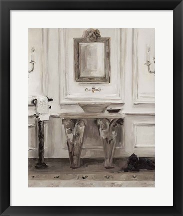 Framed Classical Bath I Gray Print