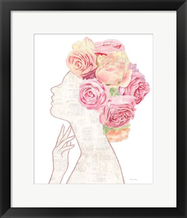 Framed She Dreams of Roses II Gold Print