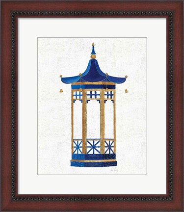 Framed Flora Chinoiserie VII Textured Print