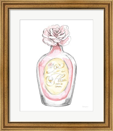 Framed Glamour Pup Perfume I Print