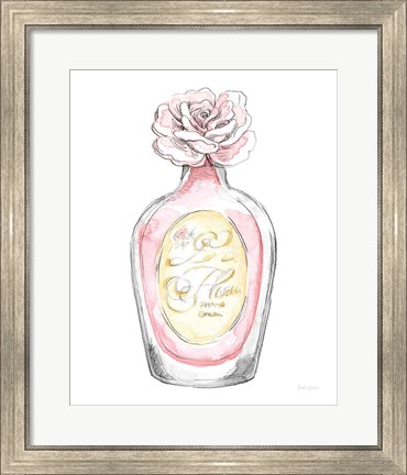 Framed Glamour Pup Perfume I Print