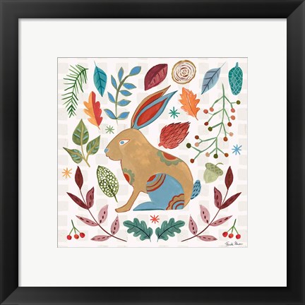 Framed Whimsical Woodland V Print