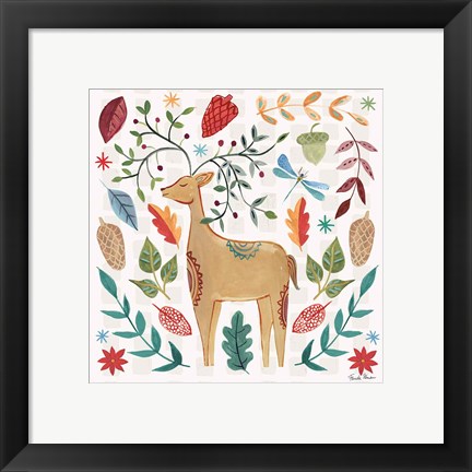 Framed Whimsical Woodland III Print