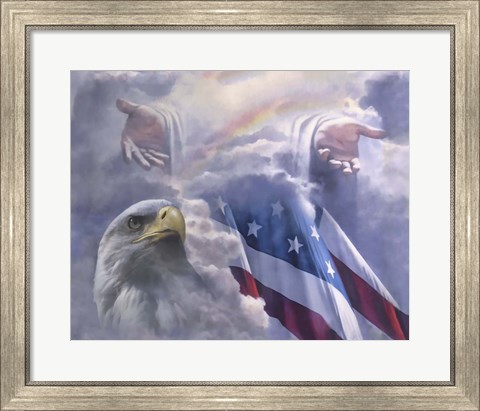 Framed One Nation Under God Print