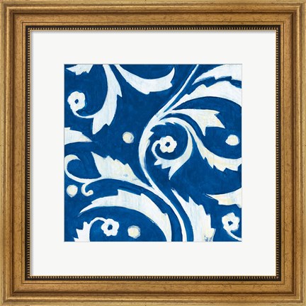 Framed Tangled In Blue IV Print