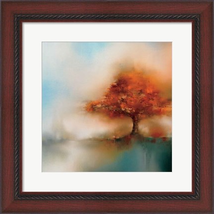 Framed Morning Mist &amp; Maple I Print