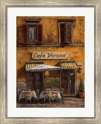 Framed Cafe Verona Print