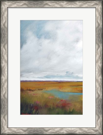 Framed Sunset Over The Marsh I Print