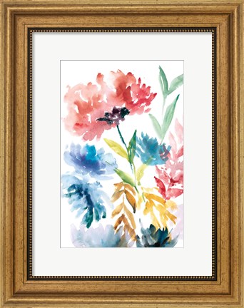 Framed Lush Floral I Print