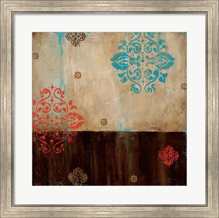 Framed Damask Patterns I Print