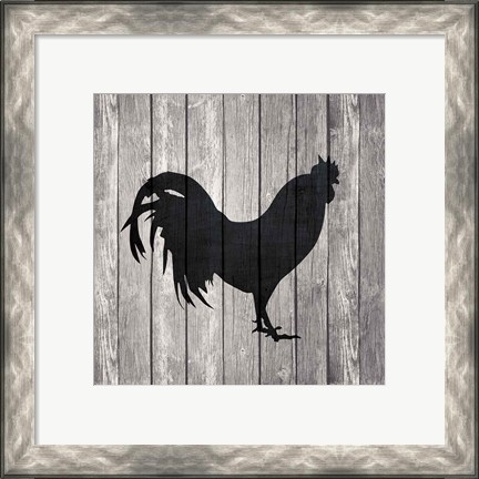 Framed Barn Rooster Print