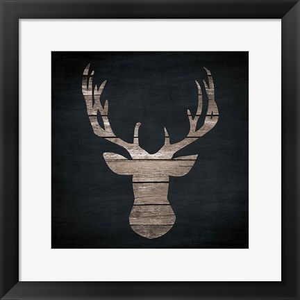 Framed Urban Antlers I Print