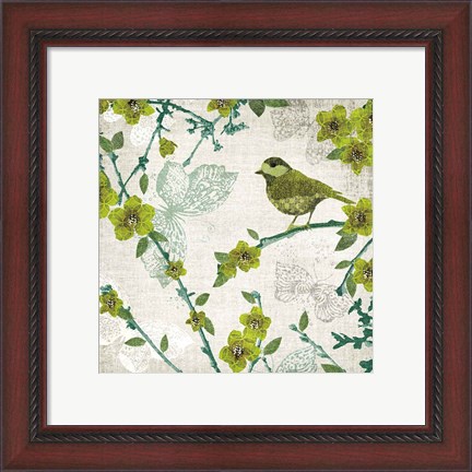 Framed Birds and Butterflies II Print