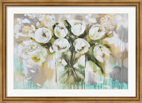 Framed Pure Blanc Tulipa Print