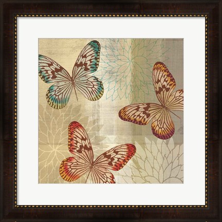 Framed Tropical Butterflies II Print