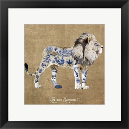 Framed Tattooed Savannah II Print