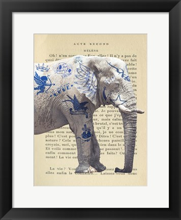 Framed Tattooed Savannah I Print