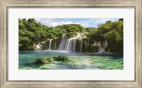 Framed Waterfall in Krka National Park, Croatia Print