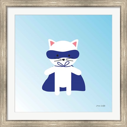 Framed Cat Super Hero Print