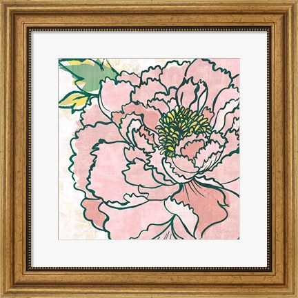 Framed Camilles Peony Pink Print