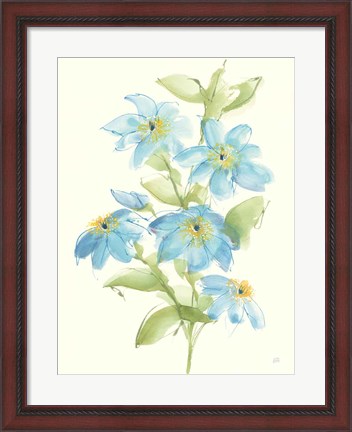 Framed Clematis Bouquet I Print