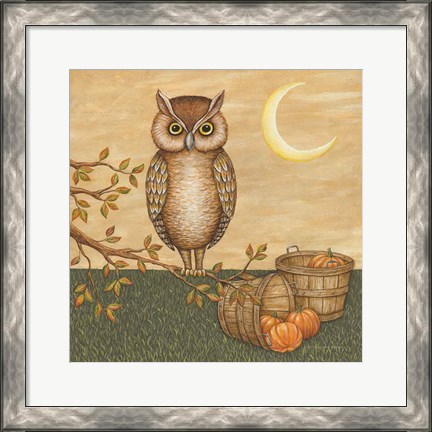 Framed Halloween Owl Print