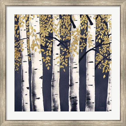 Framed Fresh Forest Indigo II Print