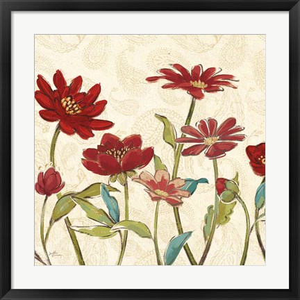 Framed Red Gold Beauties III Crop Print