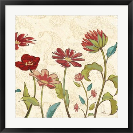 Framed Red Gold Beauties II Crop Print