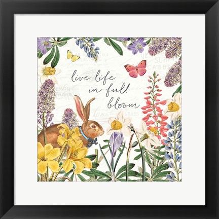 Framed Easter Garden II Bow Tie Print