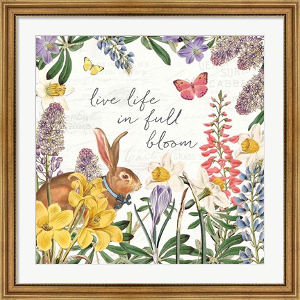 Framed Easter Garden II Bow Tie Print