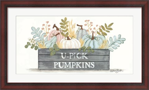 Framed U-Pick Pumpkins Print