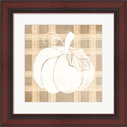 Framed Plaid Pumpkin II Print