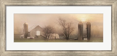 Framed Old Stone Barn Print